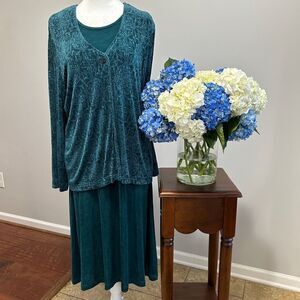 Coldwater Creek Teal Textured Fabric